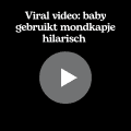 Viral video: kindje gebruikt mondkapje van moeder hilarisch